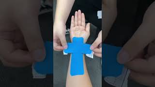 wrist pain patch fyp kinesio kinesiotape health football [upl. by Sherr792]