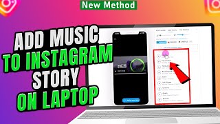 How to add music to instagram story on laptop 2024 EASY [upl. by Autry]