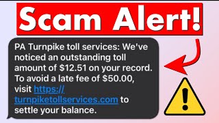 PA Turnpike Toll Pass Scam Text [upl. by Mayyahk]