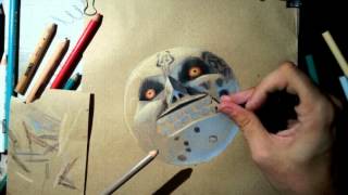 Timelapse Drawing  Majoras Mask Moon [upl. by Secnarf338]