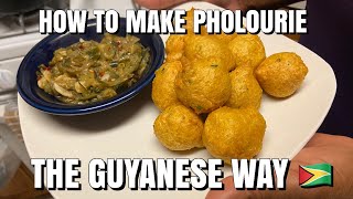 HOW TO MAKE PHOLOURIE  STEP BY STEP  THE GUYANESE WAY 🇬🇾 [upl. by Talbot]