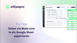 Pro Tipp Daten via Makecom in ein Google Sheet exportieren [upl. by Kuhlman62]