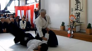 Aikido Doshu Moriteru Ueshiba Sensei at the Kagamibiraki 2016 [upl. by Haggar541]