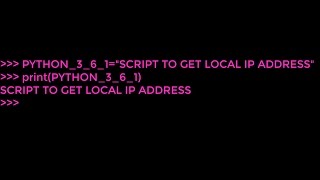 PYTHON 361 SCRIPT TO GET LOCAL IP ADDRESS بايثن سكريبت للحصول على عنوان ايبي محلي [upl. by Katherine]