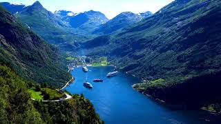 Norway In 4K  Relaxing Video with Soothing Music travel 4kvideo [upl. by Dleifniw]