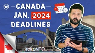 Canada Deadlines for January 2024  When to apply  Colleges and Universities [upl. by Layne]