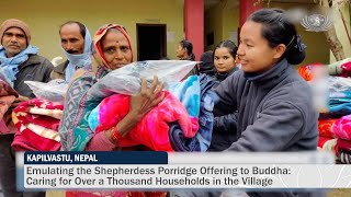 Emulating the Shepherdess Offering to the Buddha Repaying Buddhas Kindness by Distributing Aid [upl. by Parrie]