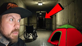 Scariest Night of our Lives Camping Inside Haunted Abandoned Asylum [upl. by Adnilak]