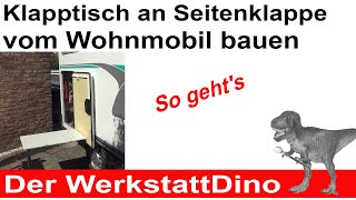 Klapptisch an der Seitenklappe vom Wohnmobil installieren [upl. by Eibbob]