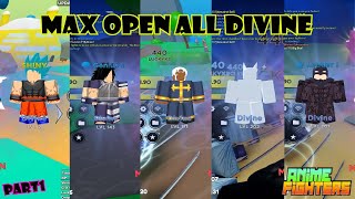 Max Open All DIVINE Part1 Anime Fighters Simulator [upl. by Cole671]