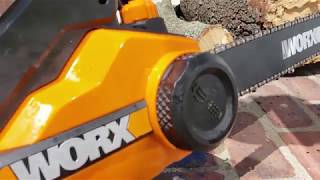 WORX 18 Inch 15 Amp Electric Chainsaw [upl. by Jesse14]