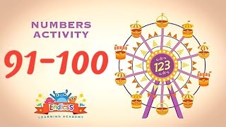 Endless Number Video 91  100  Fun Math Activities For Kids  Counting [upl. by Oilalue]