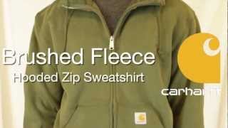 100079 Carhartt Brushed Fleece Hooded Zip Sweatshirt [upl. by Clemen]