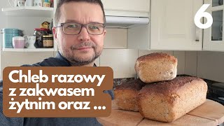 Chrupiący Chleb razowy z zakwasem żytnim  prosty pyszny przepis  pieczenie chleba [upl. by Marmawke85]