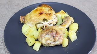 POLLO E PATATE AL FORNO IN 1 MINUTO  ricette veloci  FoodVlogger [upl. by Yelkreb]