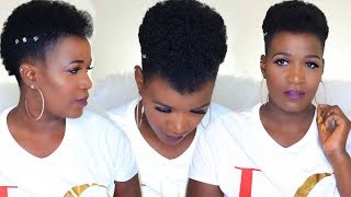 HOW TO FROHAWK ON SHORT NATURAL TWA 4C HAIR janenashe [upl. by Ateinotna377]