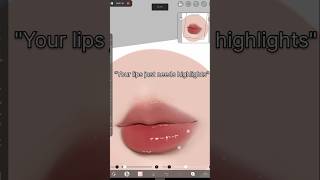 New lip highlights brush for Ibis paint x ibispaintx digitalart tutorial [upl. by Neeloj283]