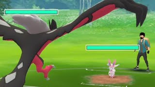 Sylveon vs yveltal  epic battle challenge pokemon go [upl. by Seugirdor95]