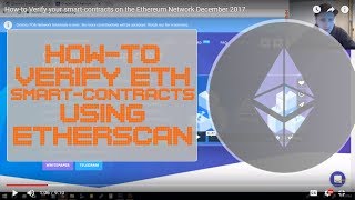 How To Verify Smart Contracts on Ethereum using Etherscan ETH Block Explorer 2021 Solidity Tutorial [upl. by Norahc]