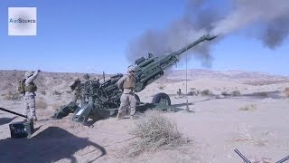 US Marines Firing the M777 155mm Howitzer [upl. by Ailedroc]