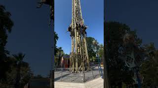 Tivoli Gardens Copenhagen  The Golden Tower Drop Ride [upl. by Enajaras]