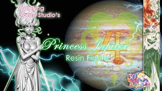 Painting the most Electrifying ⚡Princess Jupiter Resin Figure💚  Sailor Moon 30th Anny Subt Esp [upl. by Erminia726]