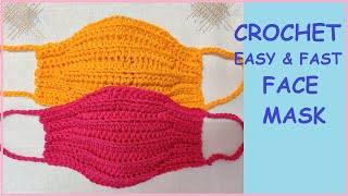 How to CROCHET EASY FACE MASKCROCHET FACE WARMER TUTORIAL absolute beginner friendly [upl. by Fredella]