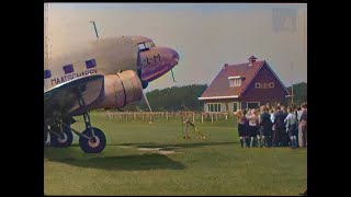 Video Restoration and Colorization from Airport Eelde Netherlands 19351939 [upl. by Muncey]