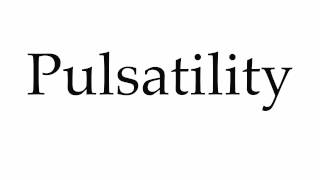 How to Pronounce Pulsatility [upl. by Terese]