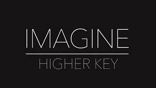 John Lennon Imagine Karaoke Piano Higher Key SCALE [upl. by Elum834]