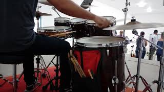 Here I Am To Worship  Hillsong DrumCover [upl. by Anileba765]