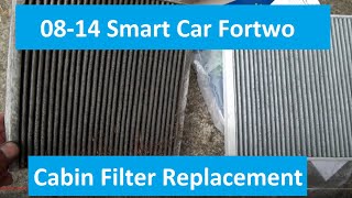 DIY Smart Car ForTwo Cabin Filter Replacement Tutorial [upl. by Xino675]