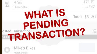 What does it mean when a transaction is pending [upl. by Tiedeman967]