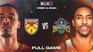 2024 BIG3 Week 3  3 Headed Monsters vs Bivouac  Jeff Teague takes on Corey Brewer [upl. by Marka]