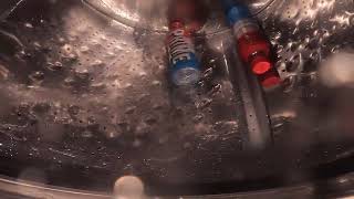 IcePop Prime Bottles with Blue Water in Maytag Washing Machine 22 [upl. by Trutko945]