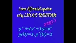 Linear differential equation using Laplace transform examplePART3 by easy maths easy tricks [upl. by Narcho]