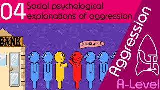 Social psychological explanations of human aggression  Aggression AQA ALevel Psychology [upl. by Sheaff]