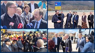 Predsednik Srbije Aleksandar Vučić obišao radove na pruzi Niš  Dimitrovgrad [upl. by Aicened]