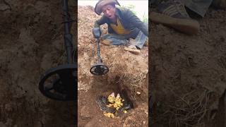 Unbelievable Found Hidden Treasure with Metal Detector treasuredetector shortsvideo [upl. by Itoyj154]