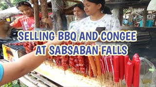 SELLING BBQ AND CONGEE AT SABSABAN FALLS [upl. by Welch]