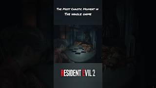 Most Chaotic Moment in The Game  Resident Evil 2  Remake  residentevil re2remake [upl. by Nwahser]