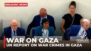 Israeli authorities responsible for war crimes in Gaza UN inquiry finds [upl. by Baumbaugh]