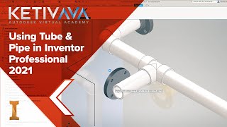 Using Tube amp Pipe in Inventor Professional 2021  Autodesk Virtual Academy [upl. by Roselane]