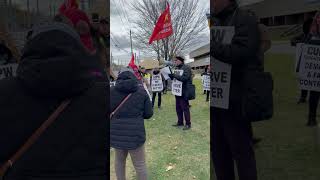 Socialist Action at Canadian Union of Postal Workers CUPW picketline in Toronto [upl. by Dunson]