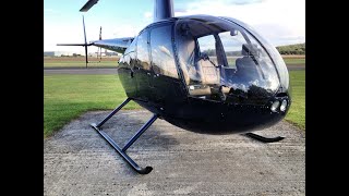 Robinson R44 engine start up and preparing to take off SPECTACULAR SOUND [upl. by Landing]