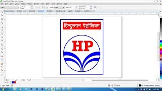 Hindustan Petroleum logo design in coreldraw by trending skills [upl. by Irtemed]