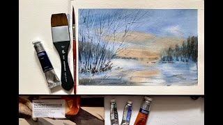 Etchr PERFECT SKETCHBOOK REVIEW Snowy Watercolor Landscape Painting Lois’ Watercolour Tutorial Demo [upl. by Sackman908]