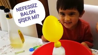 SİRKE VE KARBONAT DENEYİNEFESSİZ BALON ŞİŞER Mİ [upl. by Nickles]