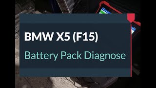 BMW X5 F15 Battery Pack Diagnose with X431 PAD9 LINK and EV diagnose addon kit [upl. by Selohcin]