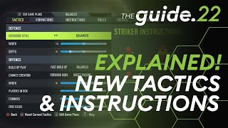 New Custom Tactics amp Instructions EXPLAINED in FIFA 22  Reach Your Potential With Various Combos [upl. by Miza371]